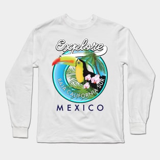 Baja California Sur mexico retro logo Long Sleeve T-Shirt